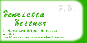 henrietta weitner business card